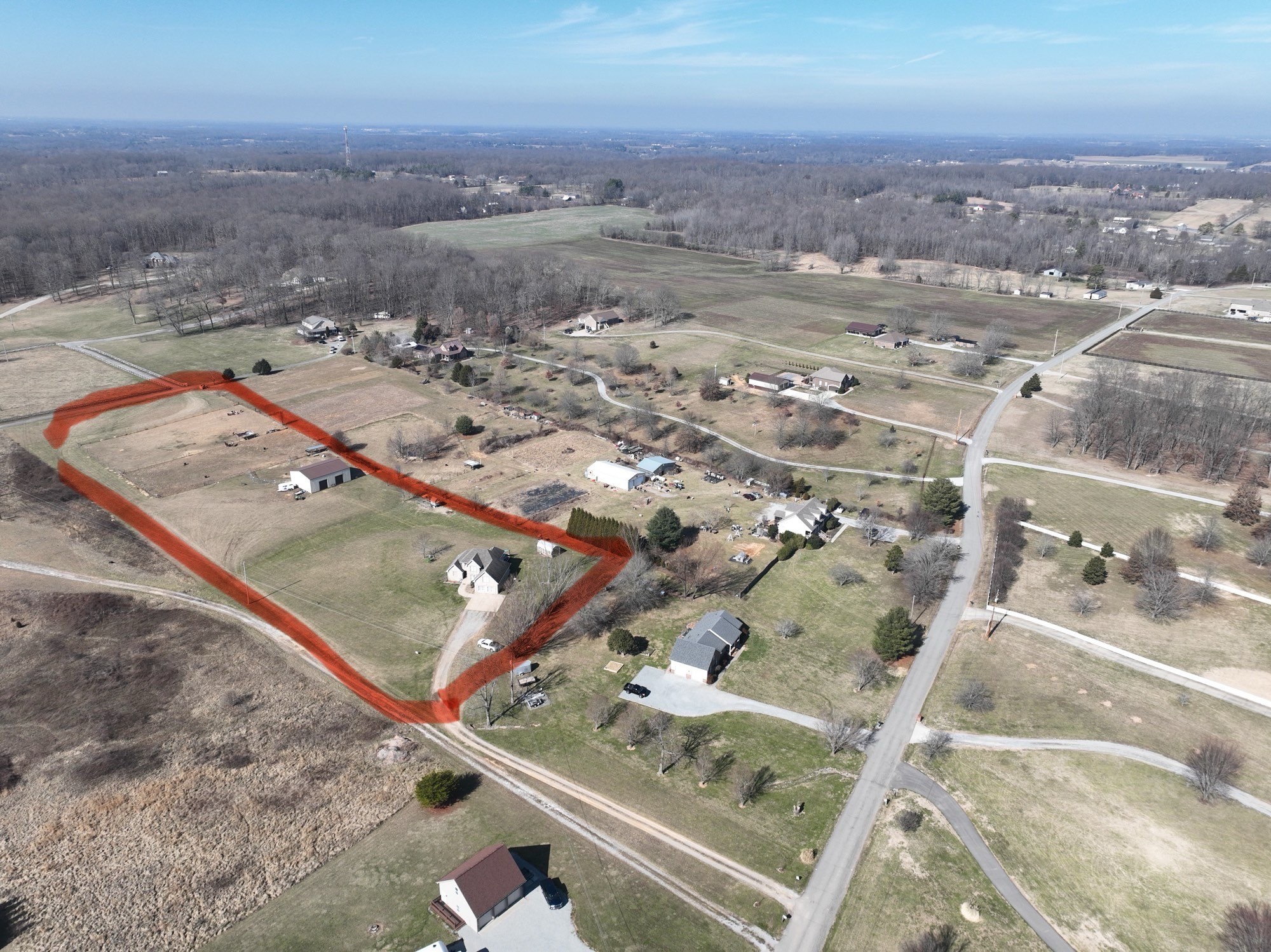 3376 Maxie Jones Road Springfield, TN 37172 - Photo 47 of 48 an aerial view of residential houses with outdoor space