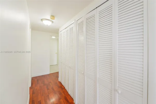 a view of small space with closet