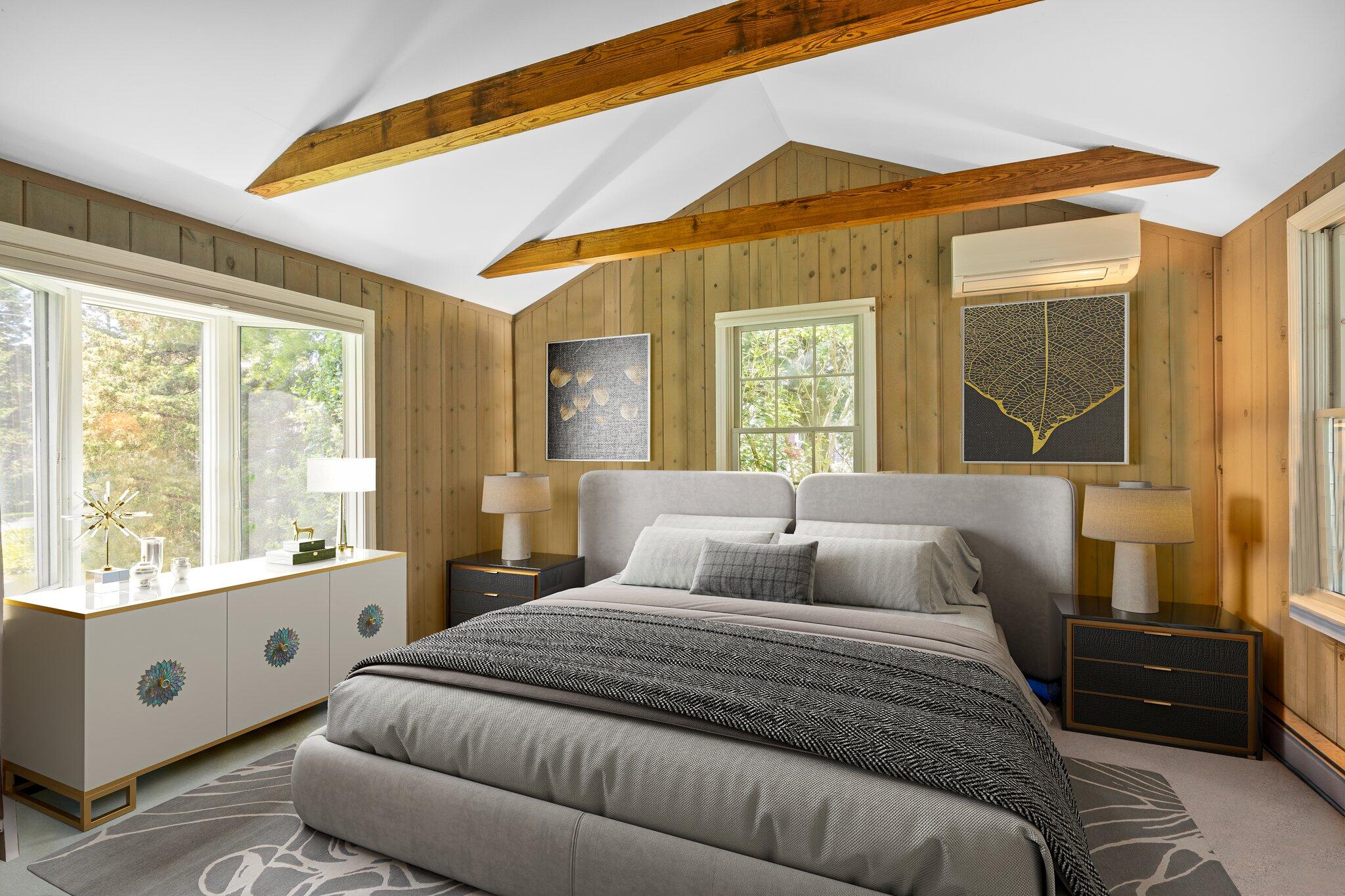 15 Doane Way Orleans, MA 02653 - Photo 13 of 54 a bedroom with a bed and a large window