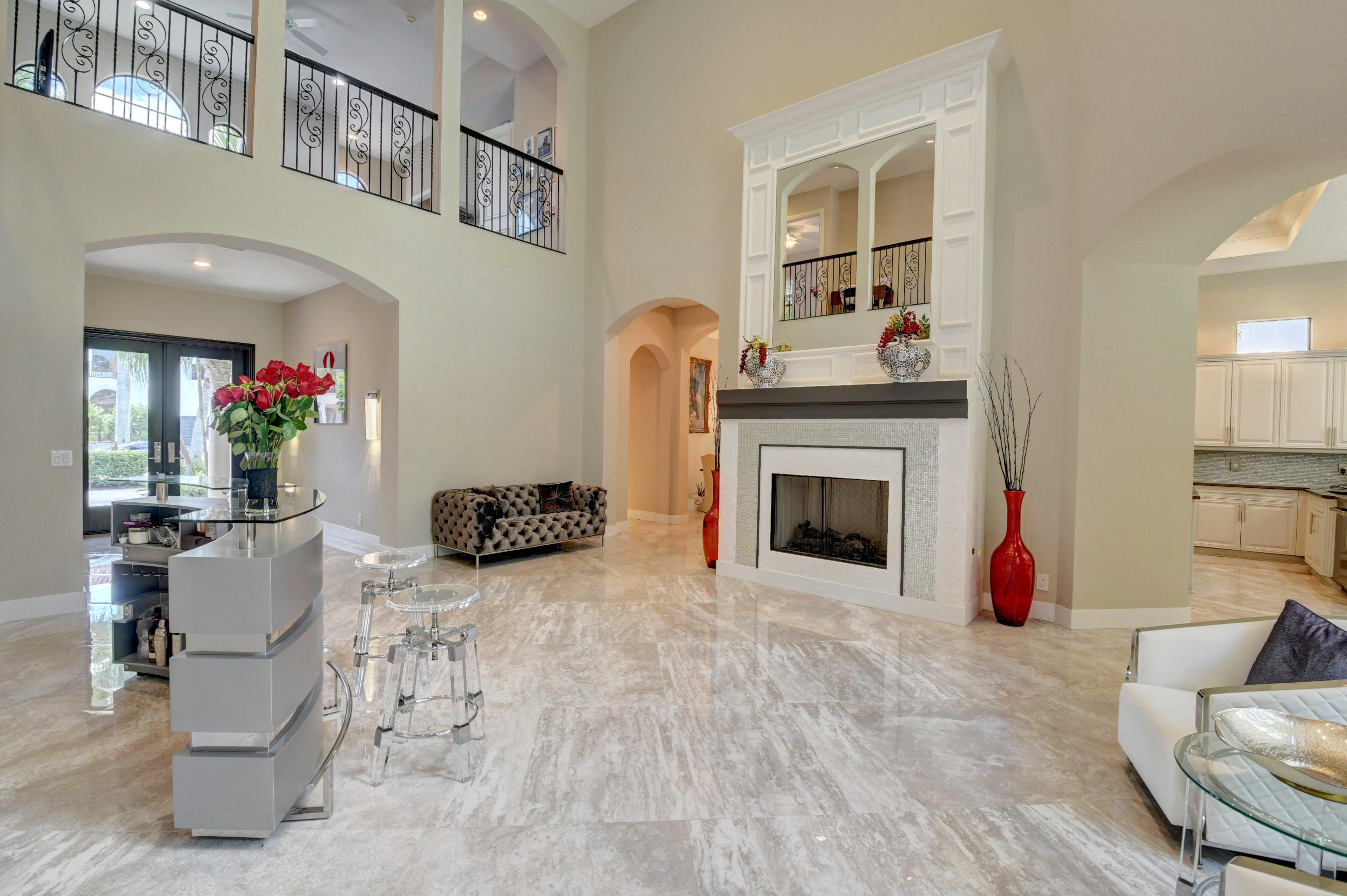 17798 Cadena Drive Boca Raton, FL 33496 - Photo 7 of 49 a bedroom with furniture and a fireplace