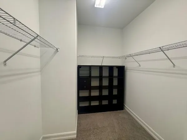 a bathroom with a double vanity sink a large mirror and a shower