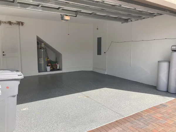 a view of a lake with a big yard