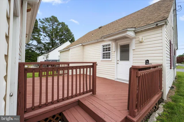 a view of a wooden deck