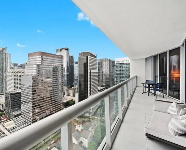 a view of balcony with city view