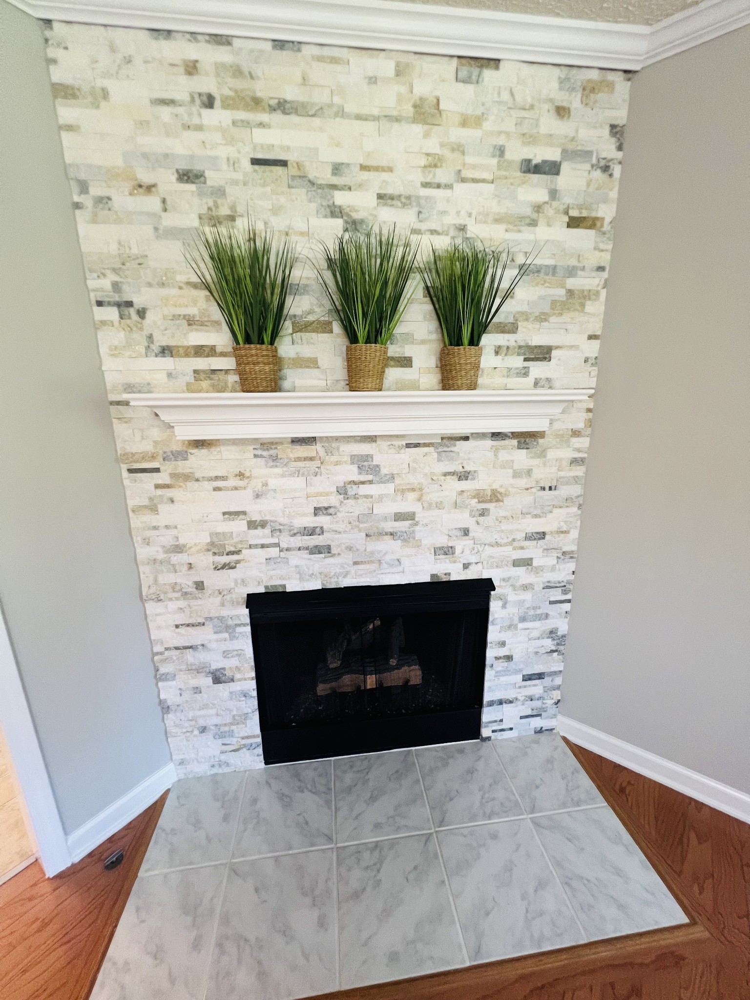 5345 Ashburn Road Springfield, TN 37172 - Photo 20 of 46 a living room with a fireplace and a potted plant