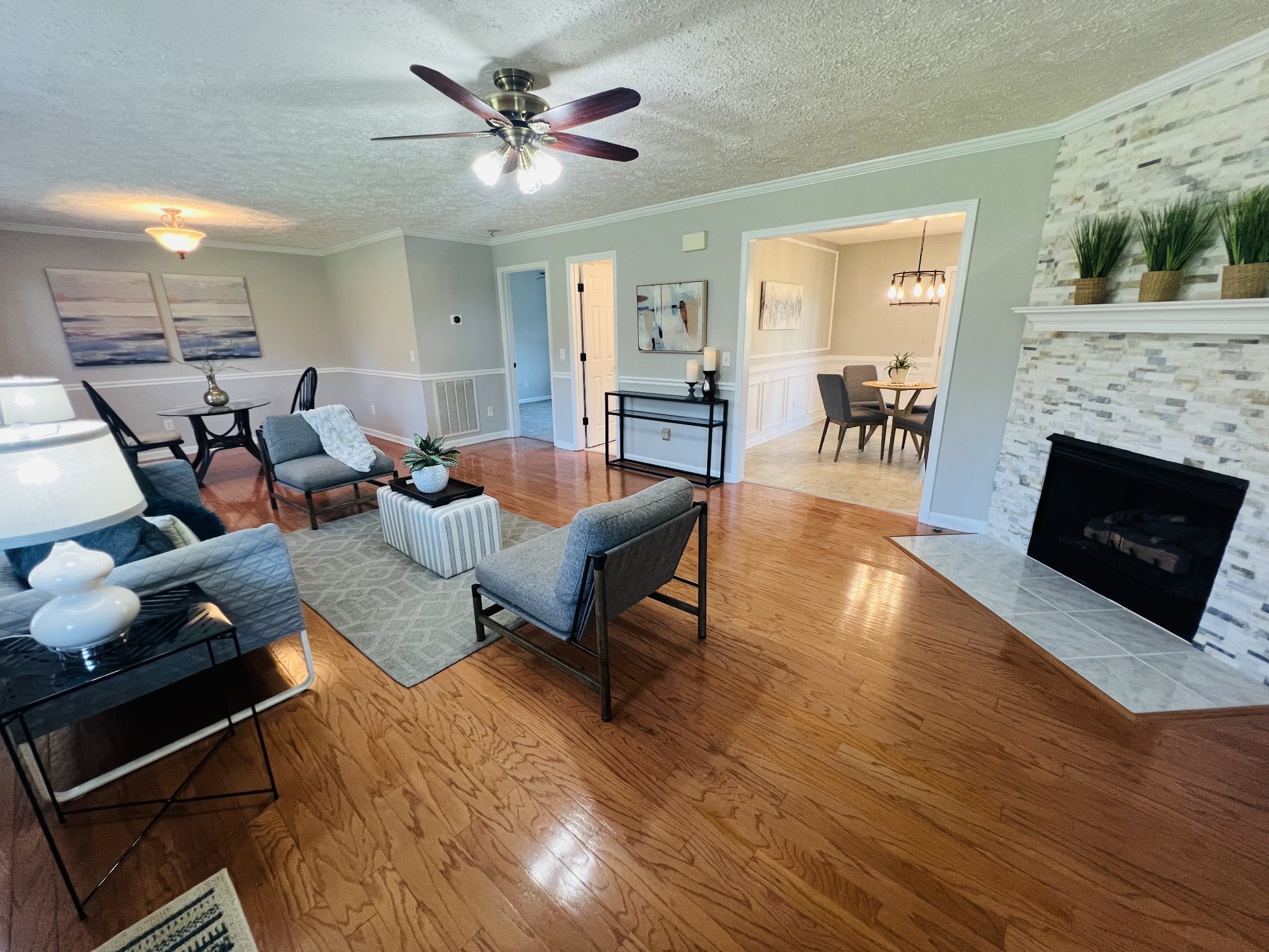5345 Ashburn Road Springfield, TN 37172 - Photo 6 of 46 a living room with furniture and a fireplace