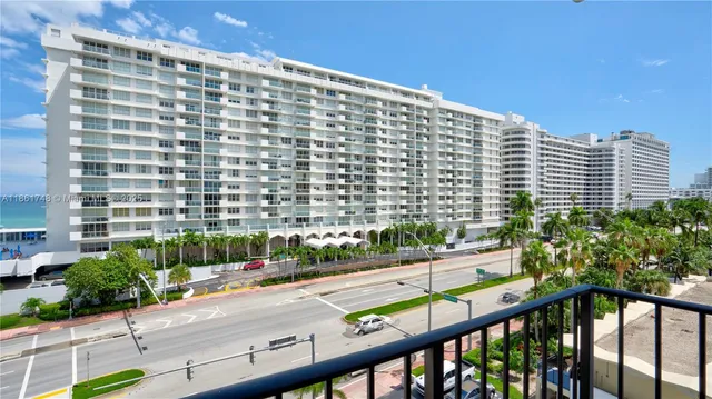 a view of a balcony with lake view
