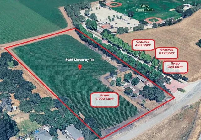 $1,850,000 | 5985 Monterey Road, Gilroy, CA 95020