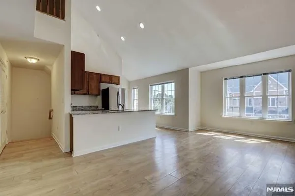 a view of kitchen and front door