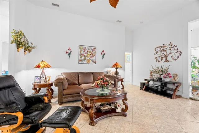 a living room with furniture and a couch