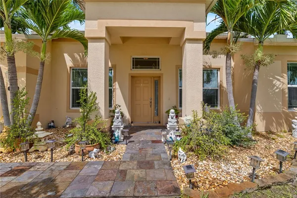 a front view of a house