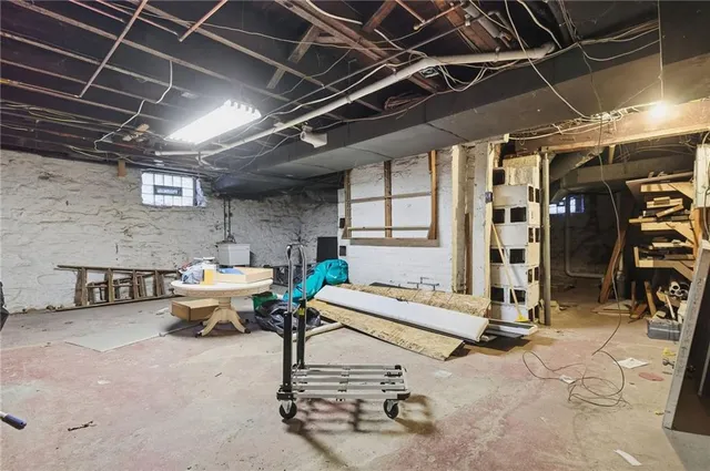 a room with gym equipment