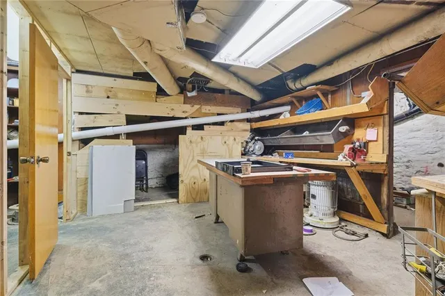 a view of a storage room