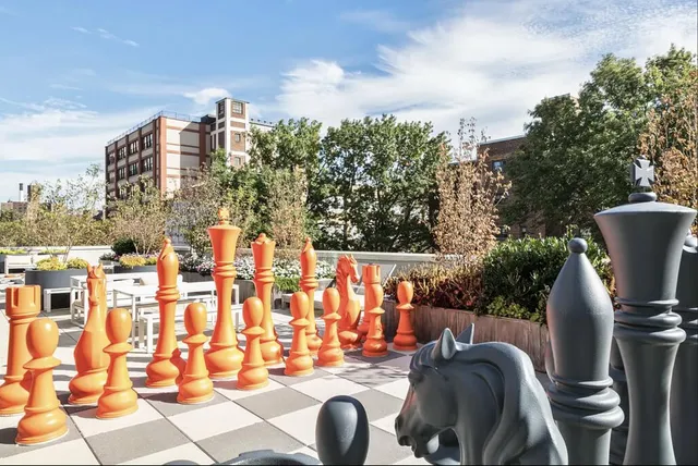 a view of city with terrace