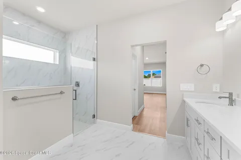 an empty room with window