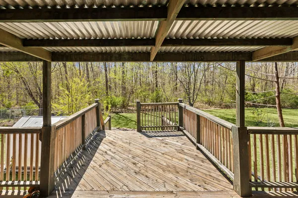 a view of a porch