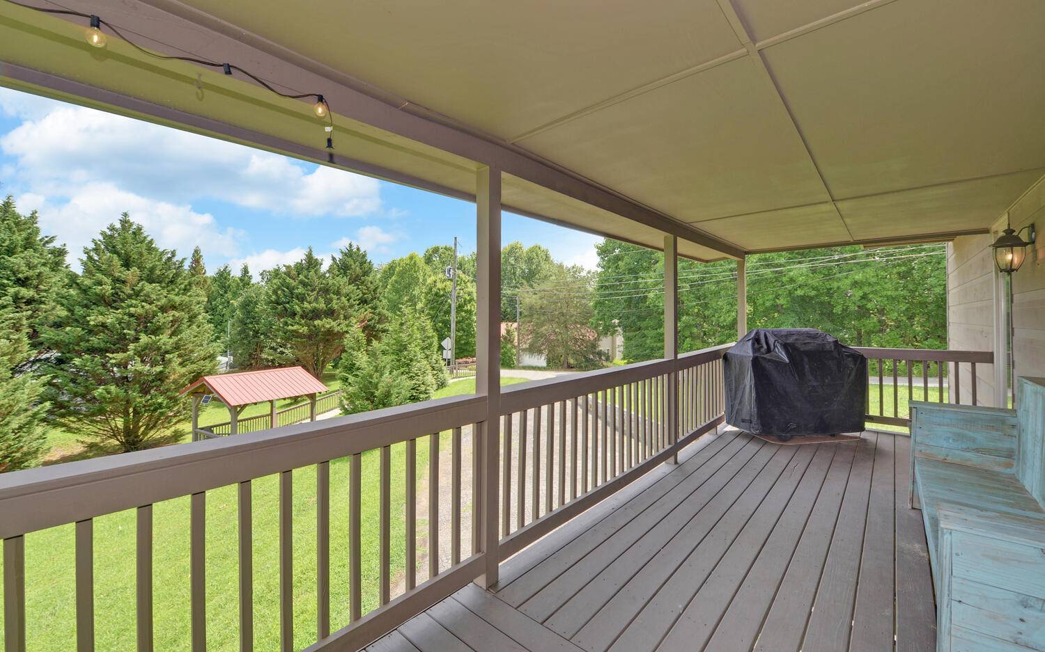 624 Talona Mountain Road Ellijay, GA 30536 - Photo 24 of 49 a view of a balcony with wooden floor