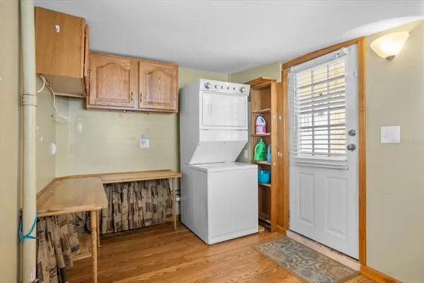 a room with storage and utility