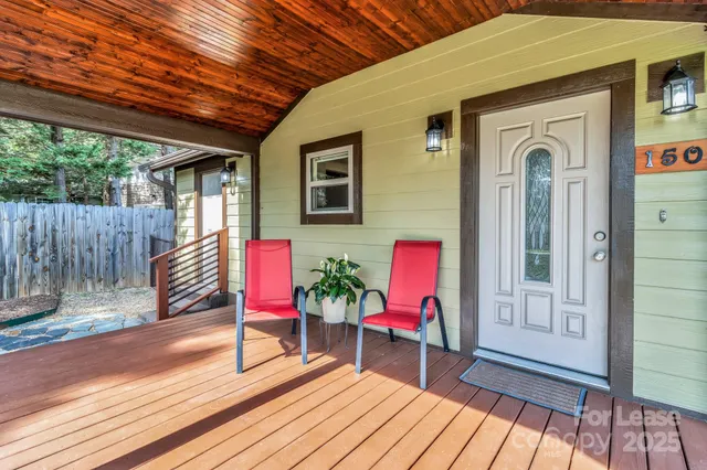 a house view with a seating space