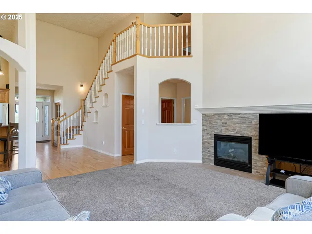 a view of dining room with wooden floor