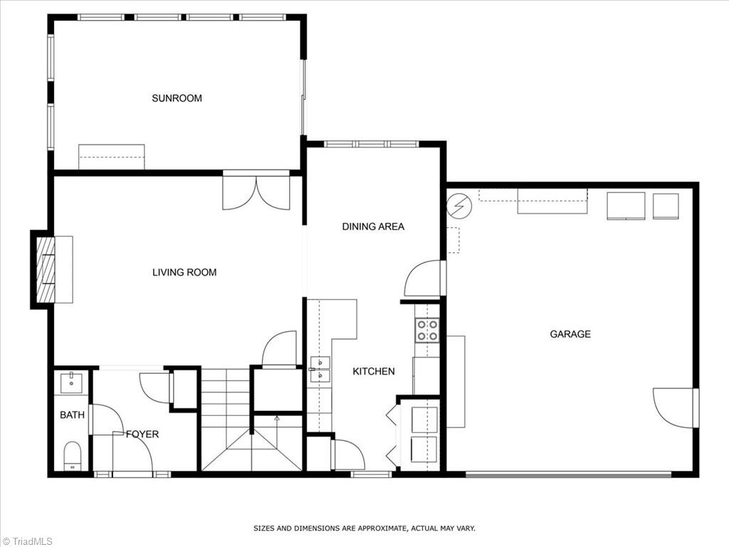 6024 Old Plank Road High Point, NC 27265 - Photo 36 of 37 First Floor Floorplan