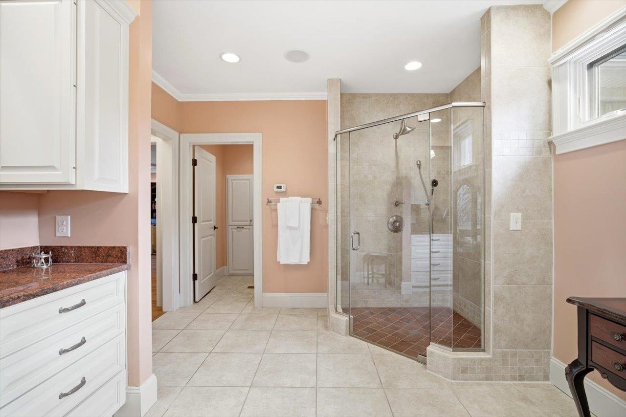 2223 Airport Road Bridgewater, VA 22812 - Photo 28 of 74 a bathroom with a shower a sink and a mirror