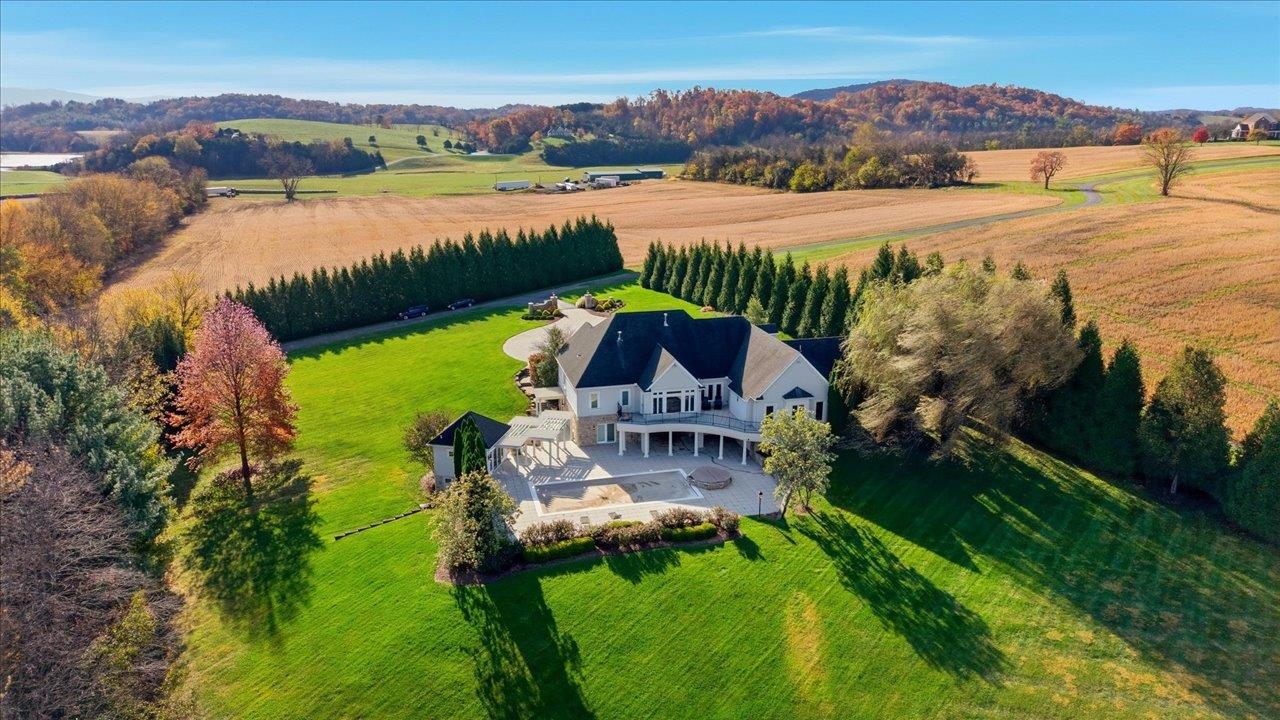 2223 Airport Road Bridgewater, VA 22812 - Photo 61 of 74 an aerial view of a house with a garden and lake view