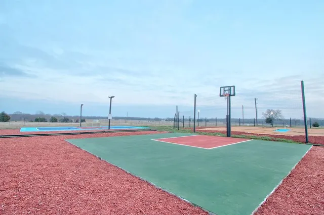 a view of a basketball court