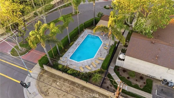 an aerial view of a house having outdoor space
