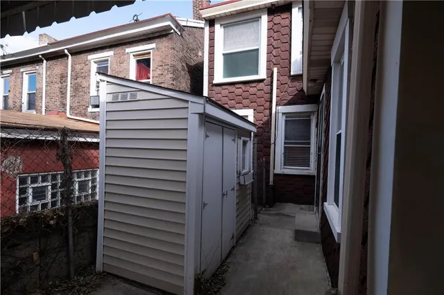 a backyard of a house