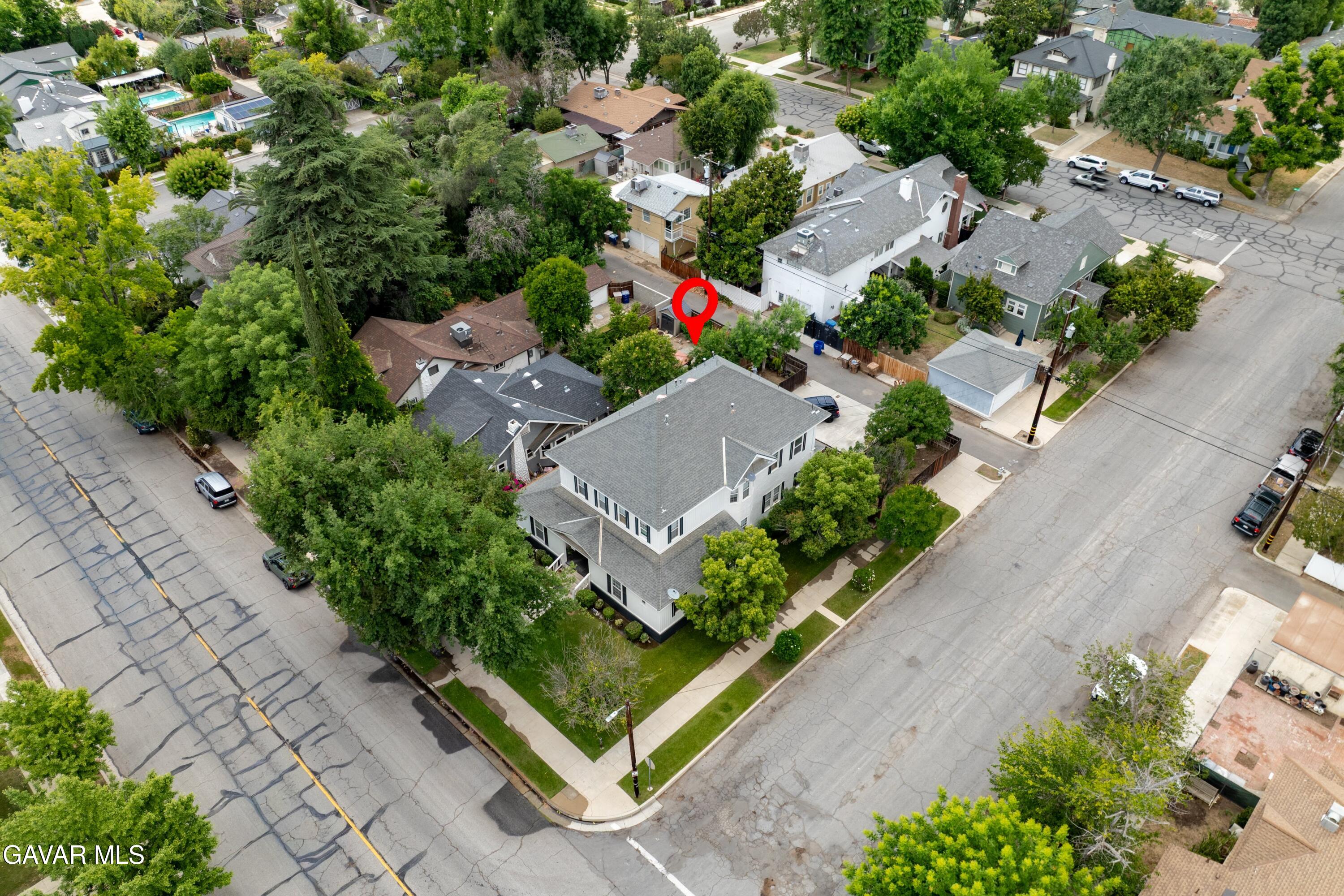 2702 19th Street Bakersfield, CA 93301 - Photo 17 of 21 an aerial view of a house with a yard