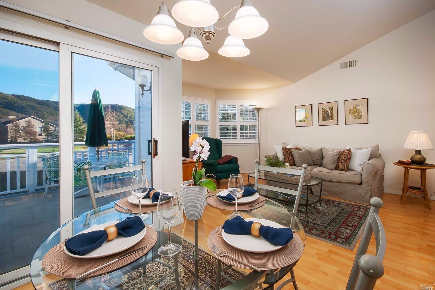 18 Mariners Circle San Rafael, CA 94903 - Photo 1 of 1 Dining Room with access to rear deck. Note the beautiful ridge views.