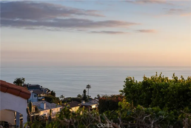 a view of a lake and mountain in the back