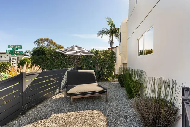a house view with a seating space