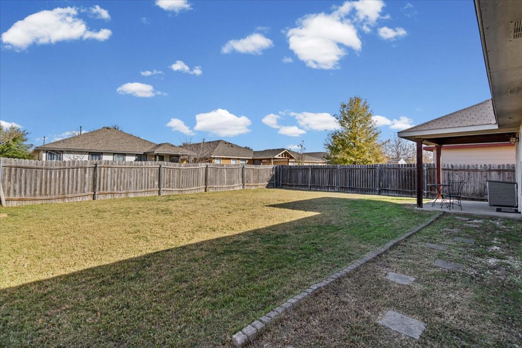 17912 Aleppo Pine Elgin, TX 78621 - Photo 24 of 30 Fenced backyard featuring a residential view and a patio area