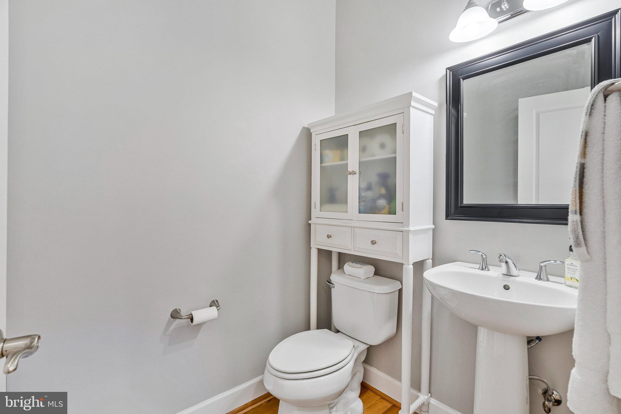 41008 Indigo Place Leesburg, VA 20175 - Photo 5 of 59 a bathroom with a toilet a sink and mirror