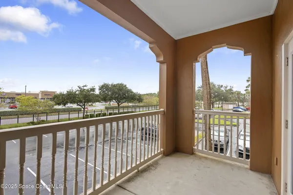 a view of a balcony