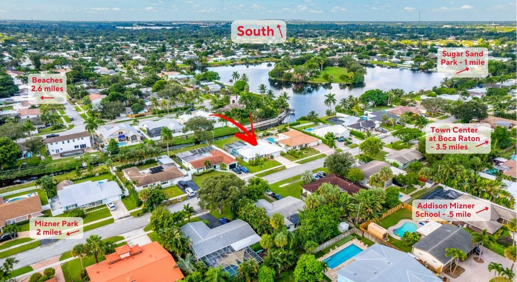 970 Southwest 7th Street Boca Raton, FL 33486 - Photo 3 of 34 970 SW 7th Aerial with nearby attraction