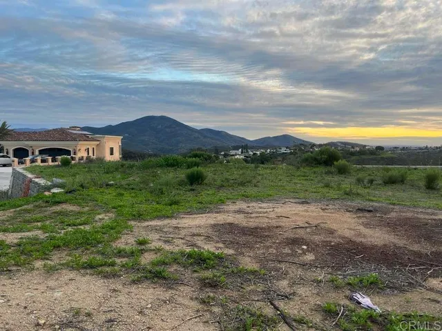 a view of an outdoor space with mountain view