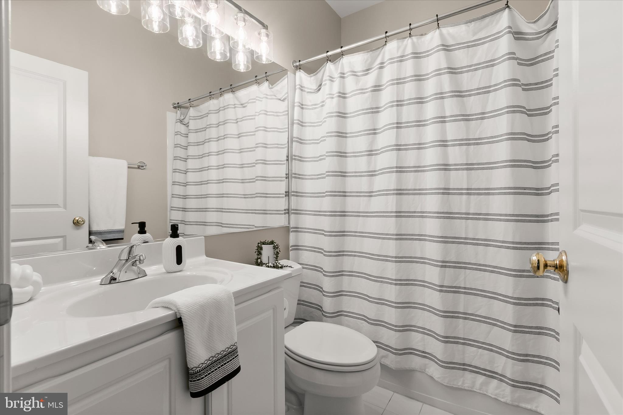 7650 Midtown Road Fulton, MD 20759 - Photo 65 of 76 a bathroom with a sink a toilet and shower curtain