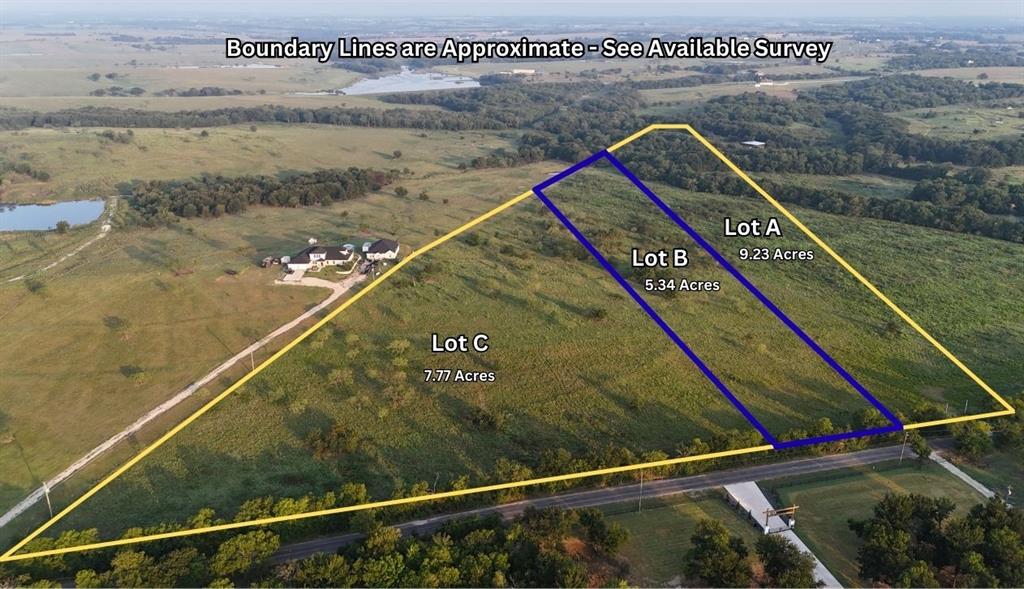Tbd Alsdorf Road, Unit LOT 2 Ennis, TX 75119 - Photo 1 of 15 Aerial view of sparsely populated area with property parcel outlined