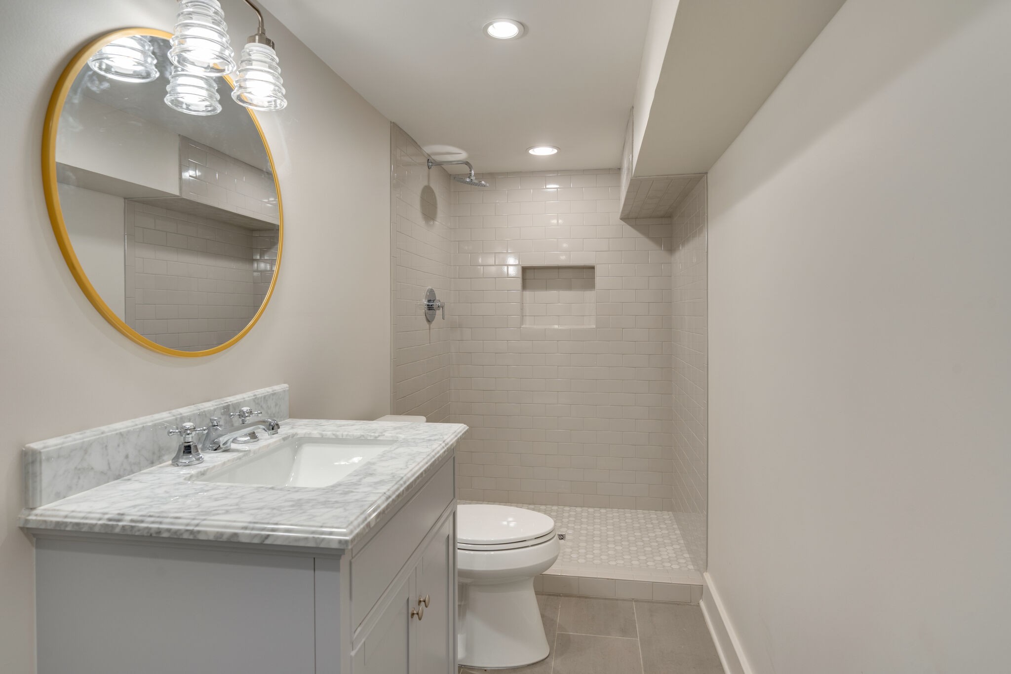 249 Lauderdale Road Nashville, TN 37205 - Photo 54 of 66 a bathroom with a granite countertop sink a toilet and a mirror