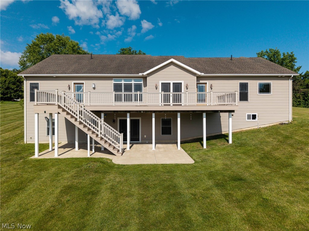 6925 River Styx Road Medina, OH 44256 - Photo 42 of 49 Rear elevation featuring a multi-level deck and patio