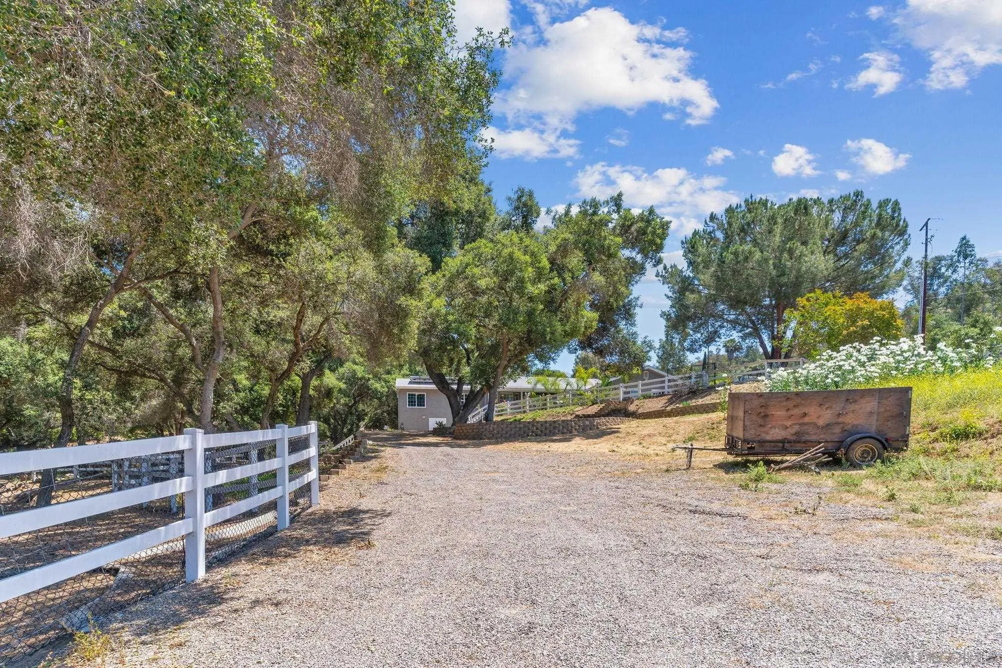 29575 Costalota Road Valley Center, CA 92082 - Photo 27 of 39 a backyard of a house with wooden fence and plants