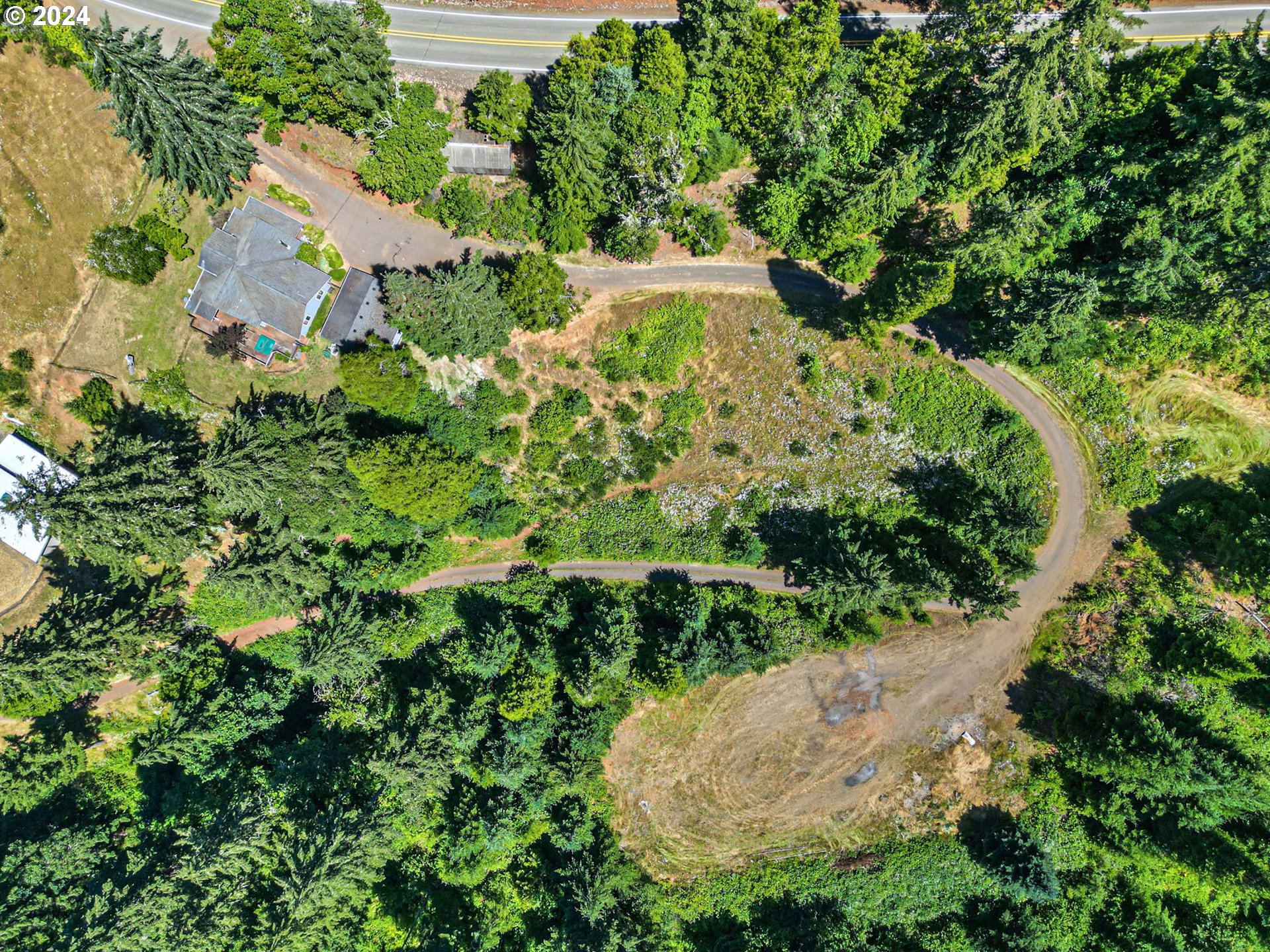 6551 Elkhead Road Yoncalla, OR 97499 - Photo 34 of 39 an aerial view of residential house with outdoor space and trees all around