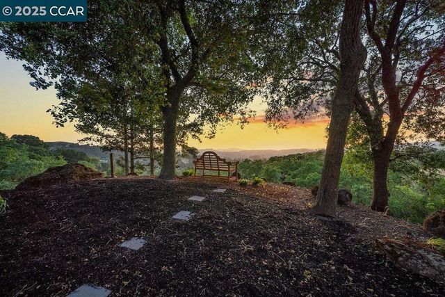 a view of a lake with a mountain in the background