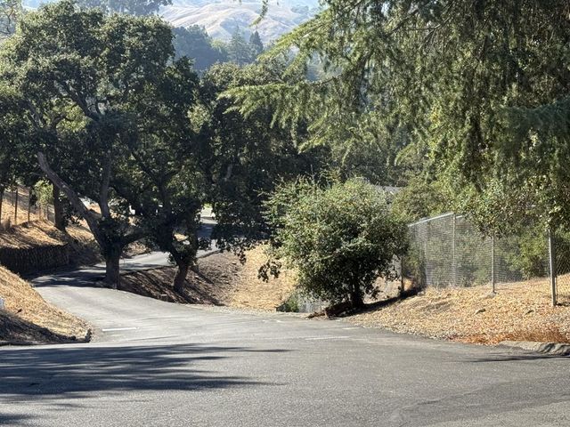 a view of a patio with table and chairs and potted plants