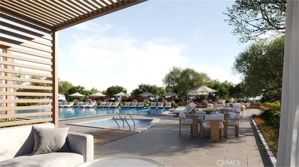 a view of a terrace with furniture and outdoor space