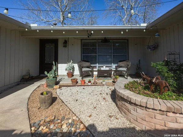 a view of a couches in patio of a house