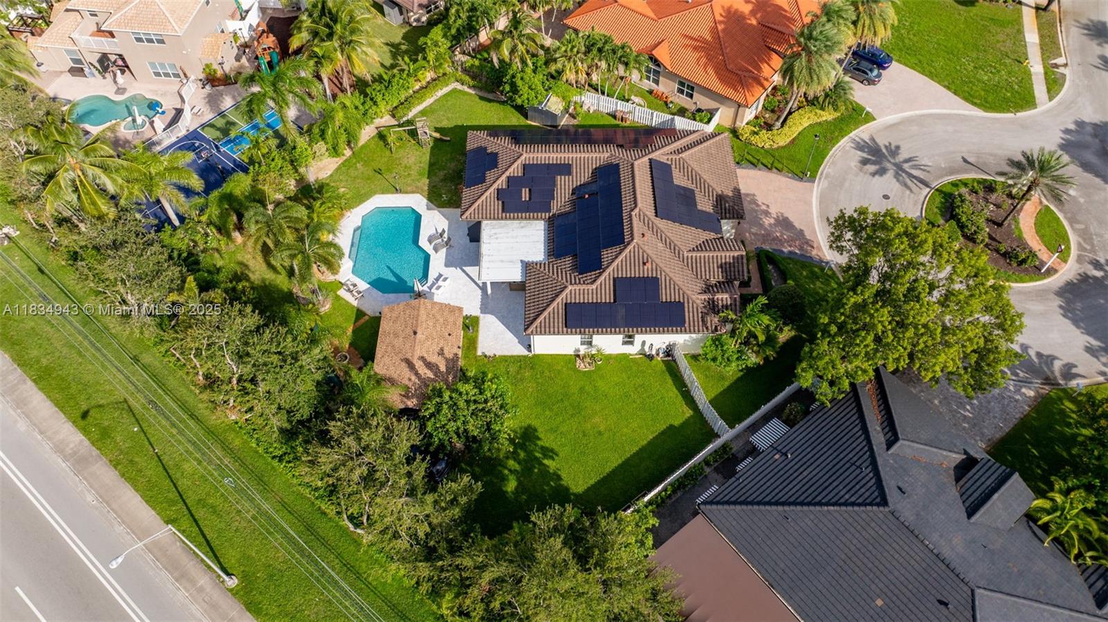 14501 Southwest 33rd Court Miramar, FL 33027 - Photo 69 of 91 an aerial view of a house with garden space and street view